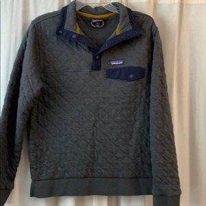 Quarter zip quilted sweatshirt
